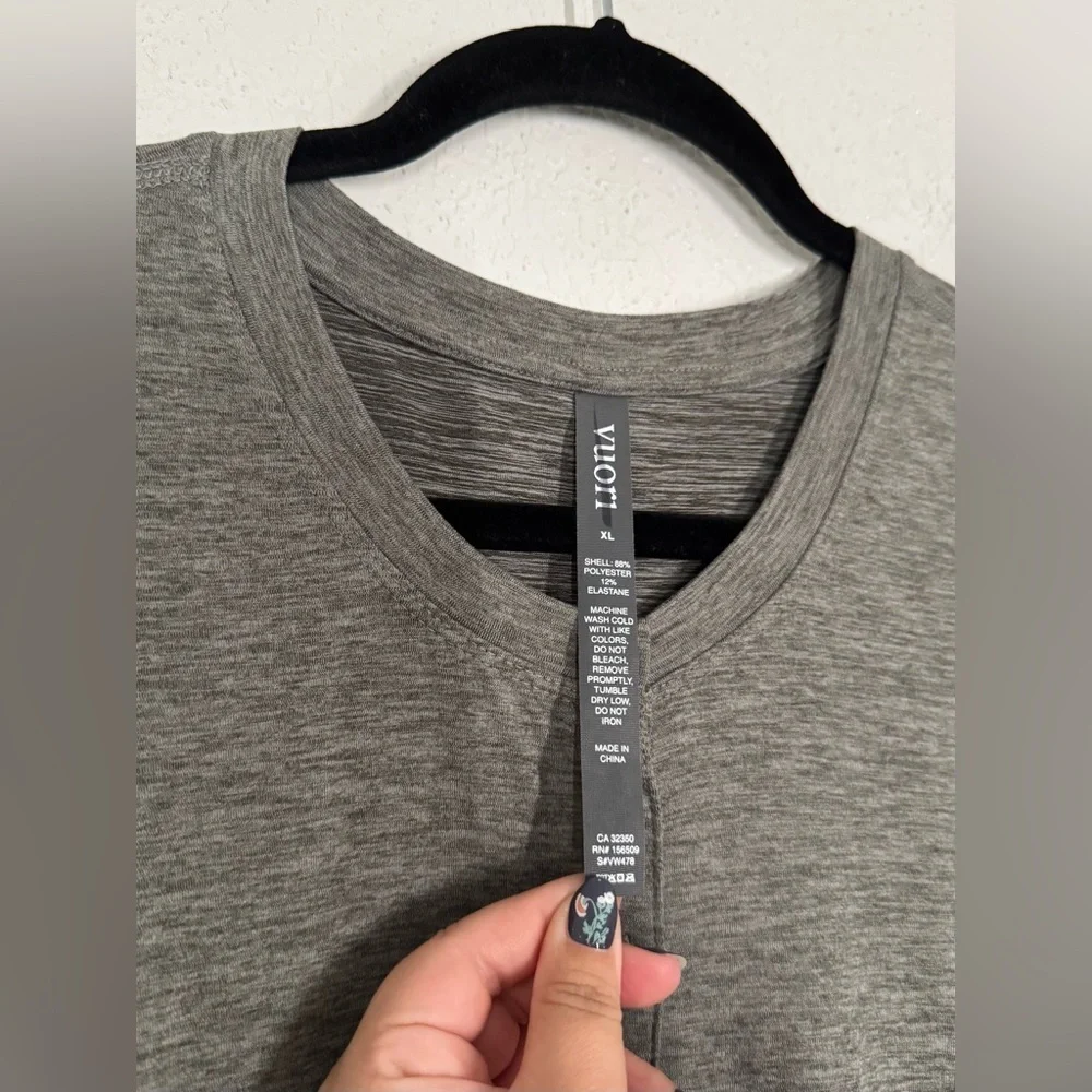 Vuori Lux Henley Long Sleeve Lounge Jogger Jumpsuit Heather Grey Size XL